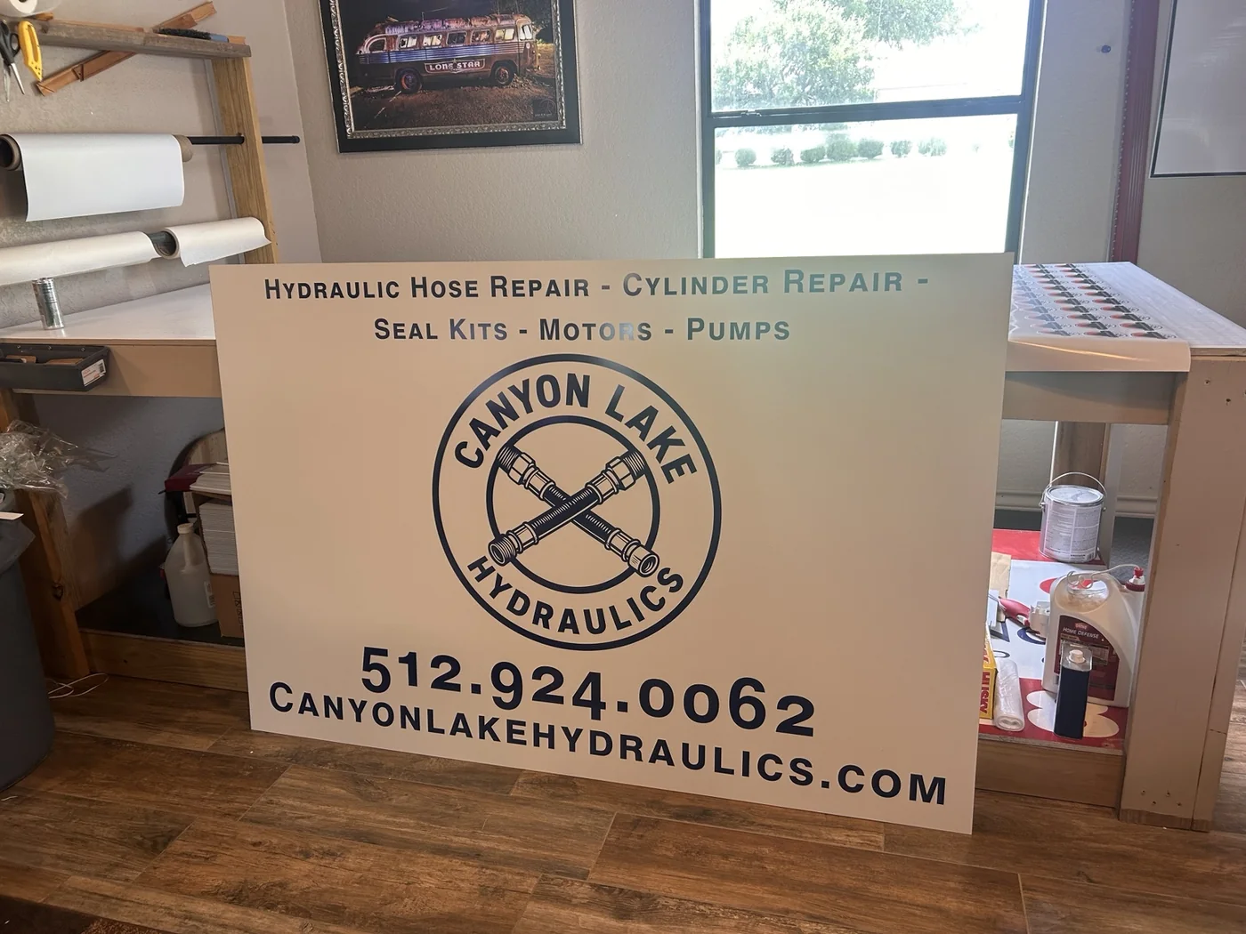 Canyon Lake Hydraulics custom sign