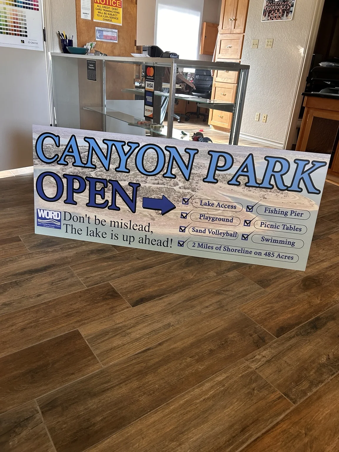 Canyon Park directional sign