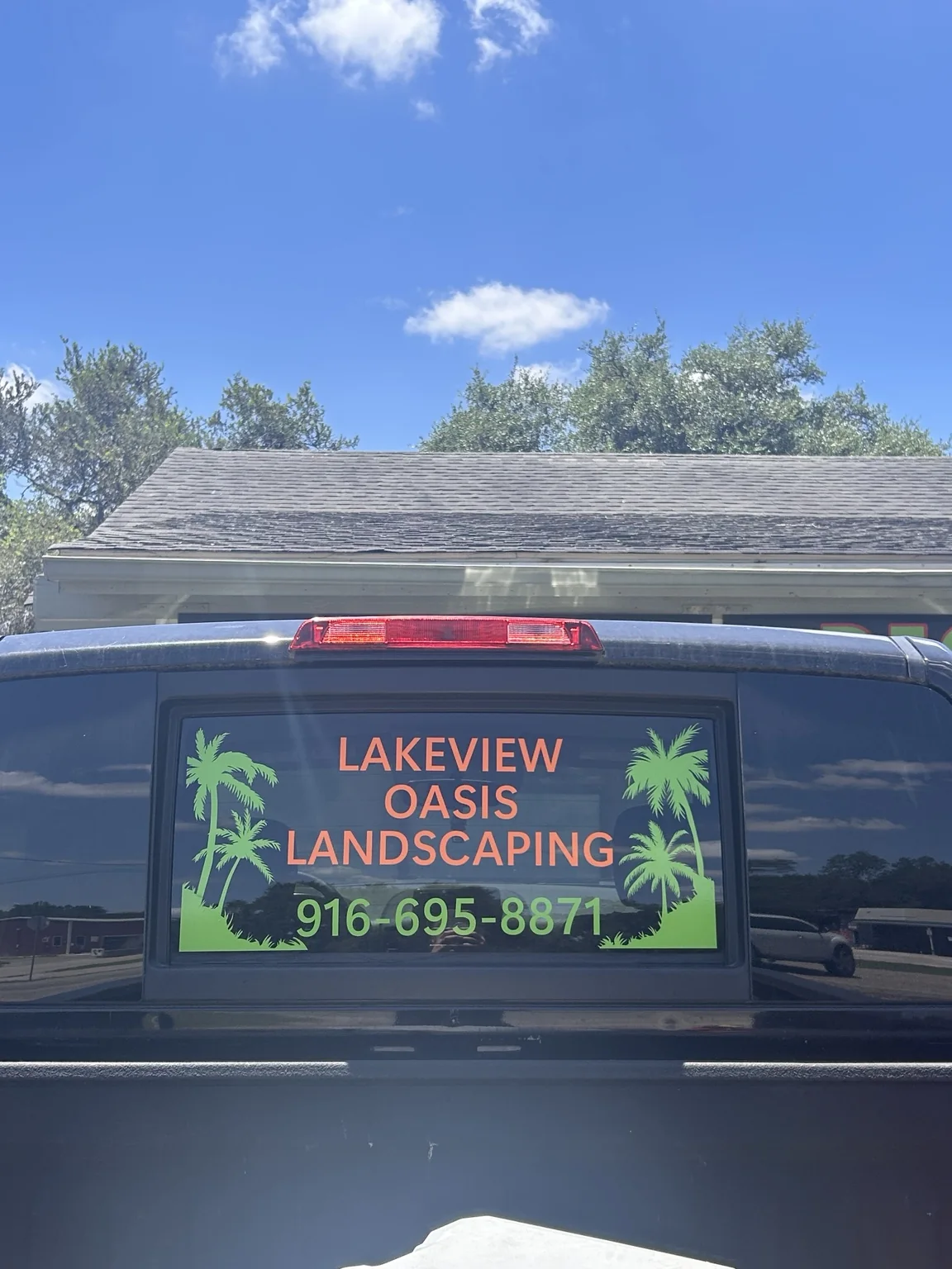 Lakeview Oasis Landscaping window graphic